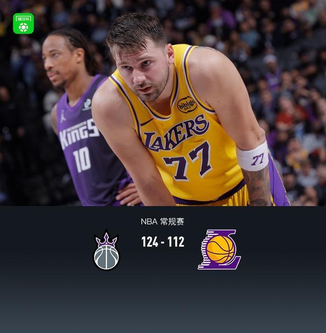 赛事直播-湖人112-124不敌背靠背国王，东契奇42+7+8，詹姆斯22分，威少22+7